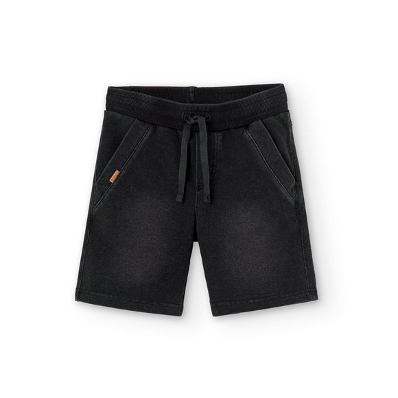 Bermuda Felpa Denim Negro
